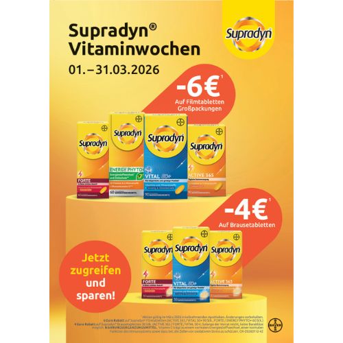 Plakat Supradyn Aktionswochen -6€ bzw -4€