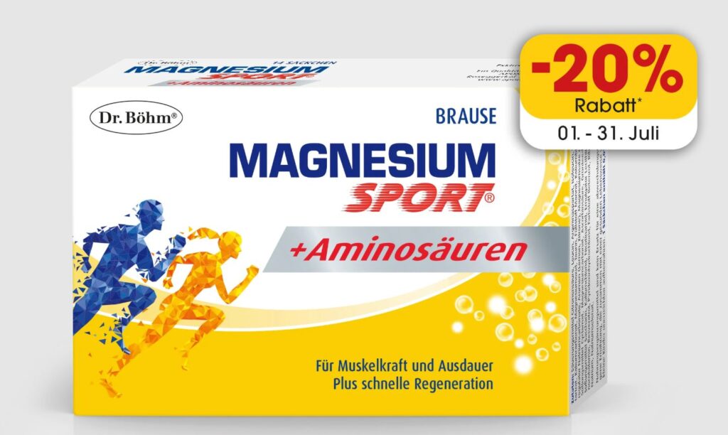 Abbildung der Packung Magnesium Sport + Aminosäuren